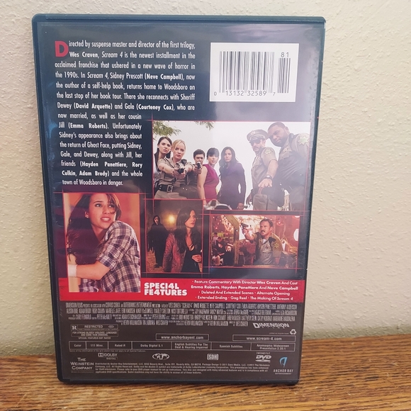 Scream 4 (DVD, 2011) Pre-Owned Tested Working Great Condition Good Movie - Picture 2 of 2